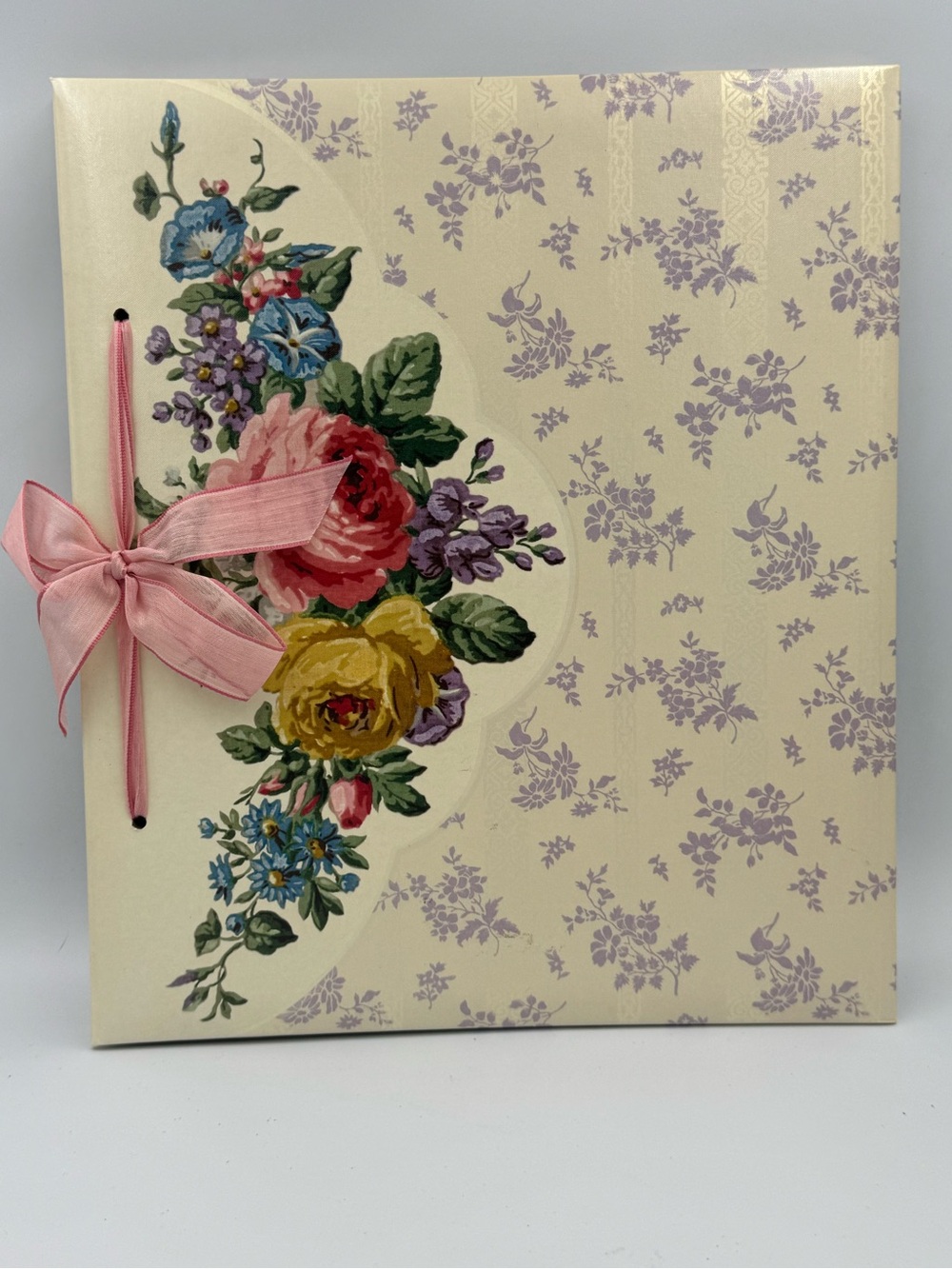 VTG Hallmark Coquette Cottagecore Floral Photo‎ Album Scrapbook Binder 12x10